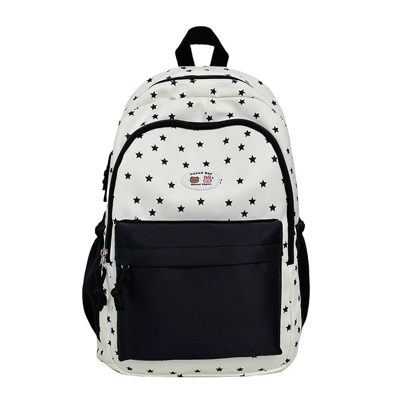 Star-Print Multi-Pocket Backpack Bowlift