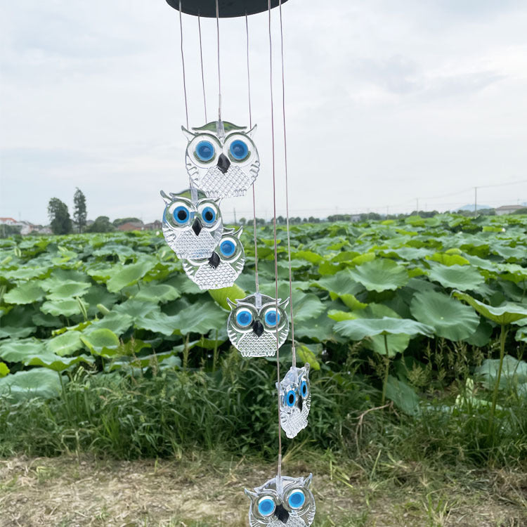 LED Solar Butterfly Wind Chime Garden Hanging Light Bowlift