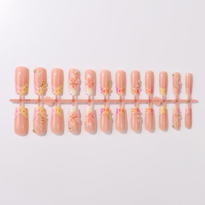 Floral Art Press-On Nail Tips Bowlift