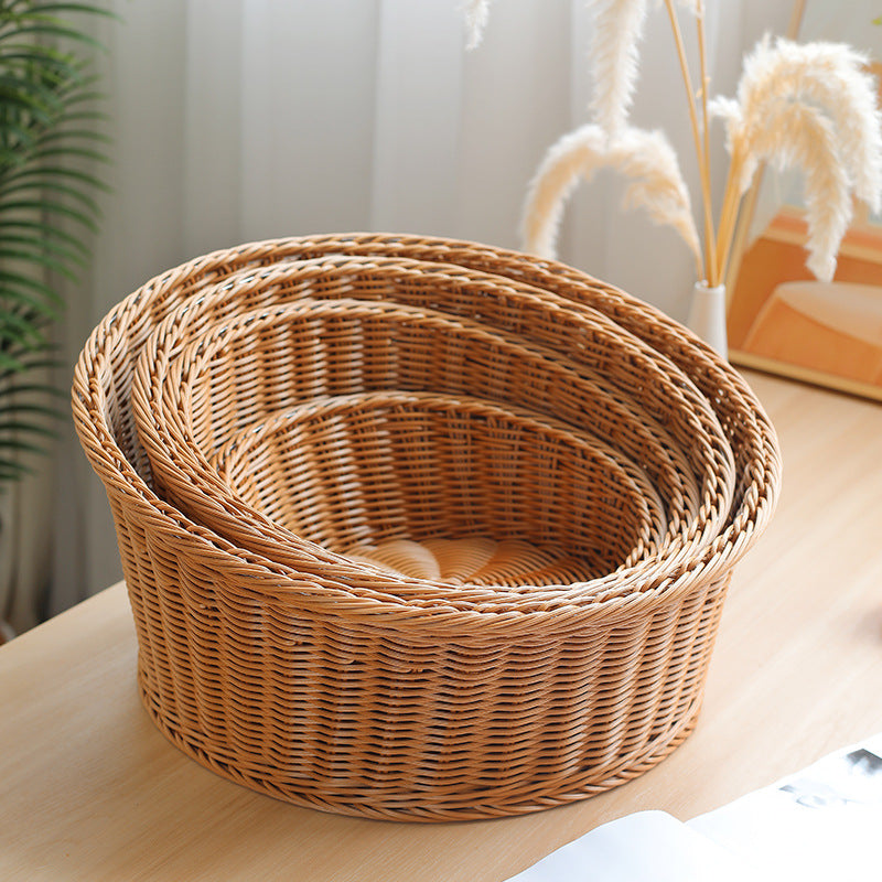 Natural Woven Bread Basket Bowlift