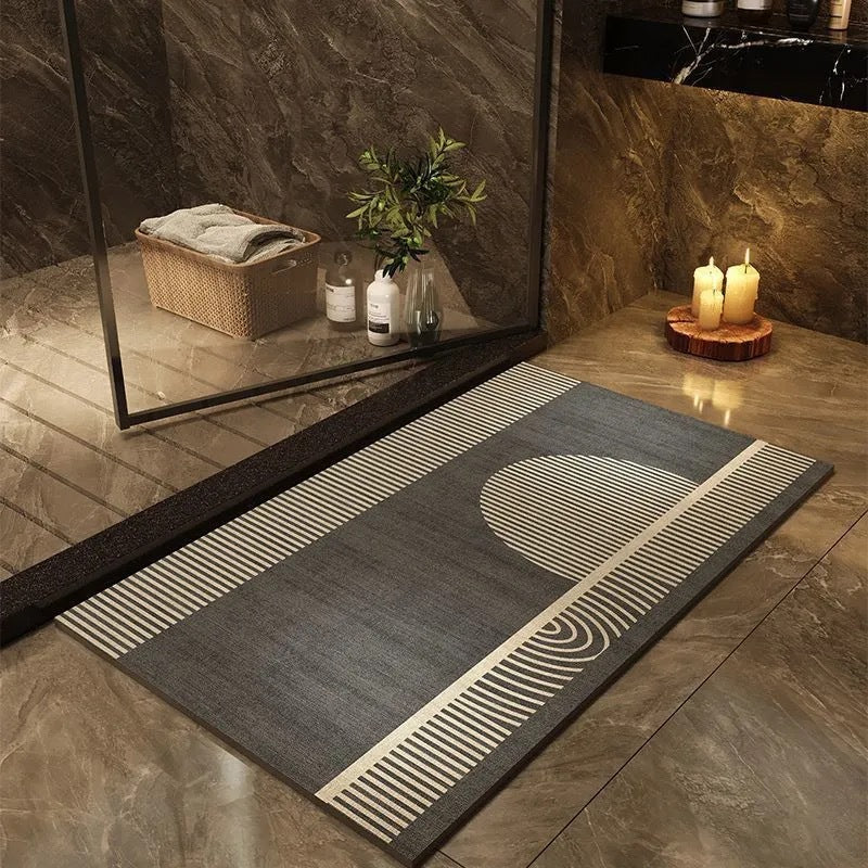 Modern Geometric Bath Mat Bowlift