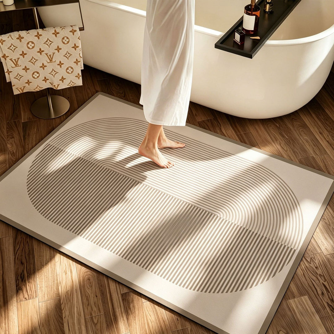 Geometric Pattern Soft Memory Foam Bath Mat Bowlift
