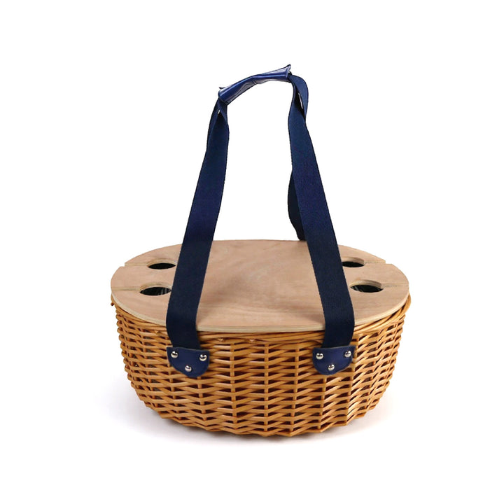 Women’s picnic basket with removable wooden lid and sturdy handles Bowlift