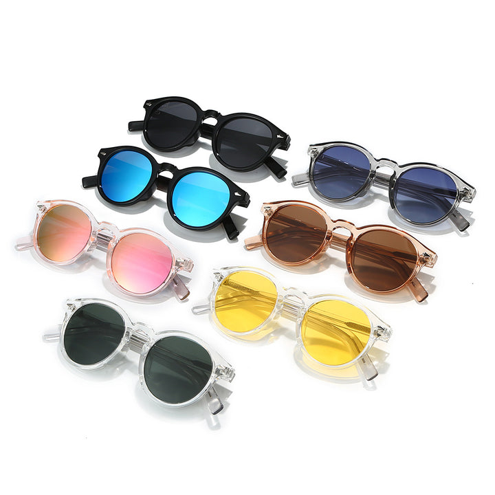 Women's fashionable sunglasses with transparent frame and yellow lenses Bowlift