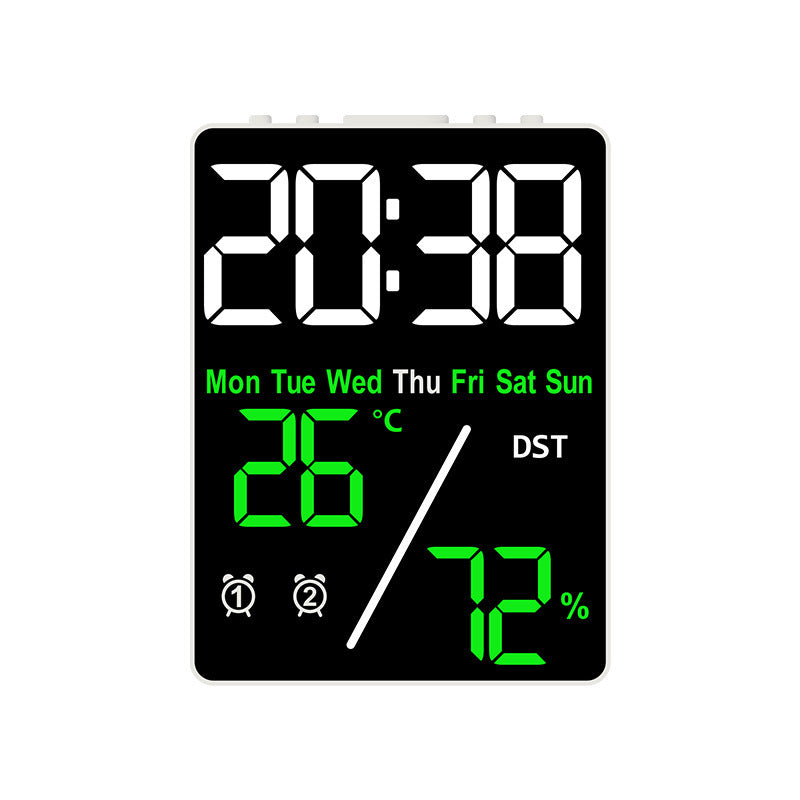 Digital Alarm Clock with Hygrometer and Temperature Display Bowlift