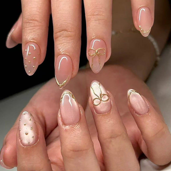 Artful acrylic nails with elegant floral accents Bowlift