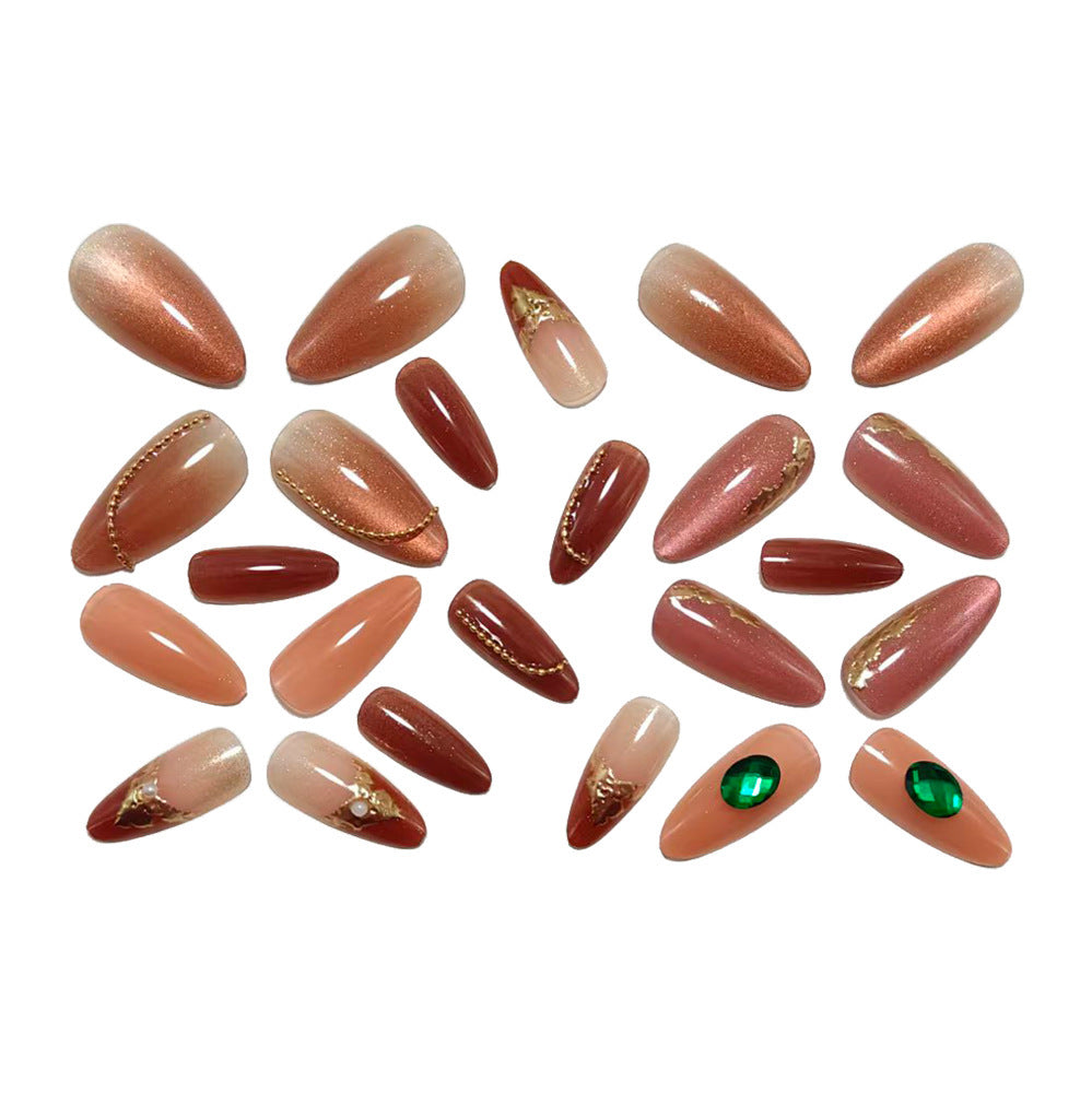 Glamorous artificial nails with sparkling accents Bowlift