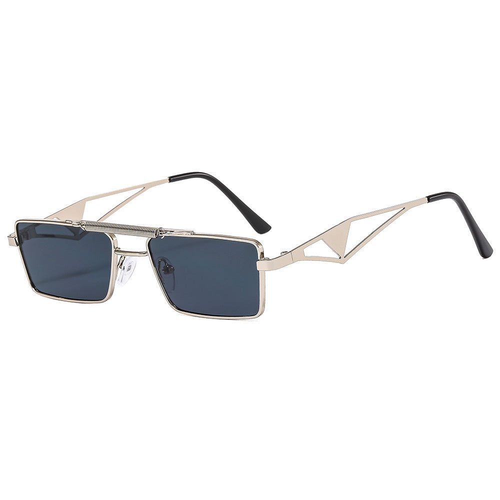 Fashionable sunglasses with square frame and mirrored lenses Bowlift