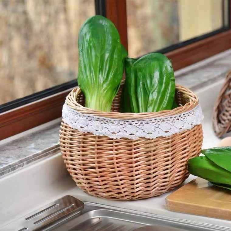 Handcrafted Woven Storage Basket Bowlift