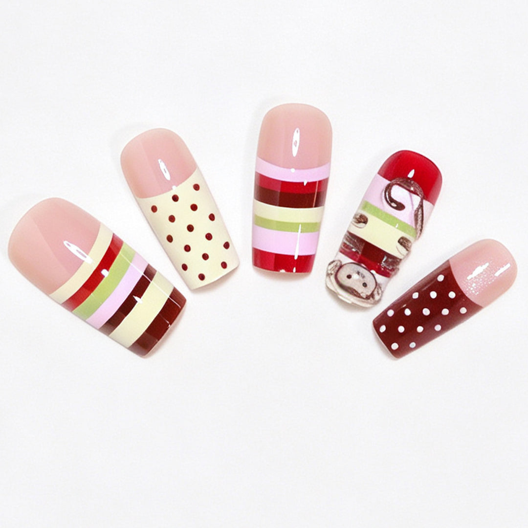 Whimsical Animal-Themed Long Press-On Nails Bowlift