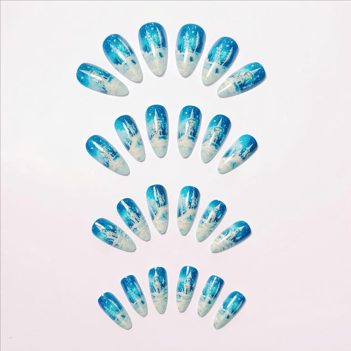 Winter-Themed Artistic Nail Art Bowlift
