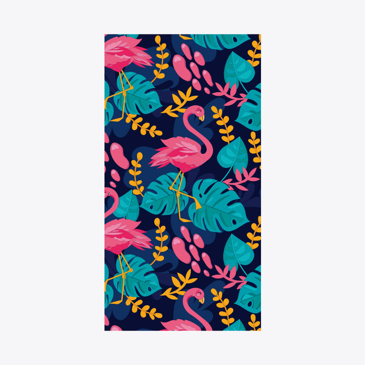 Beach towel with tropical flamingo pattern Bowlift