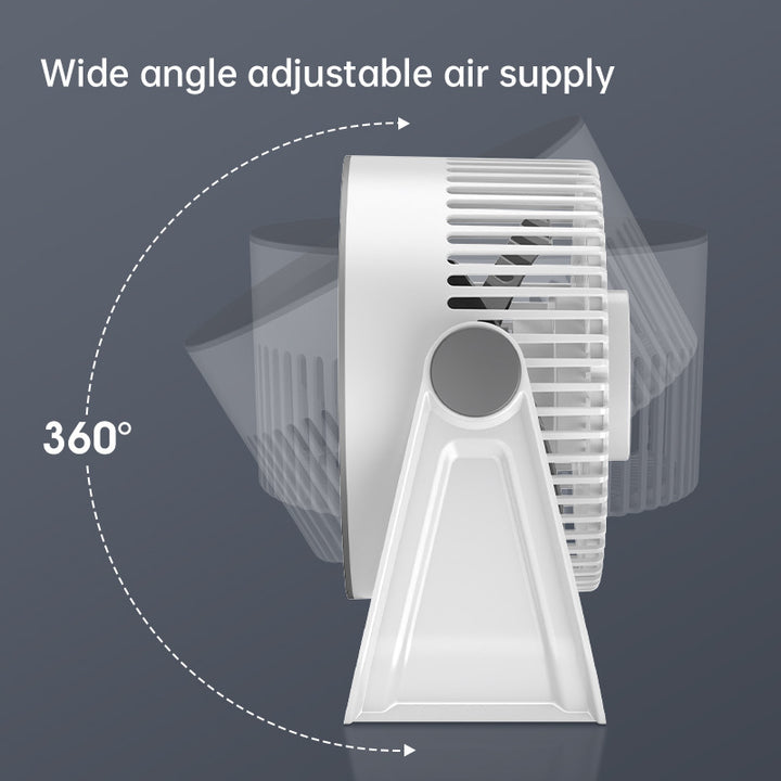 Unisex nan compact rechargeable desktop air circulator with adjustable tilt Bowlift