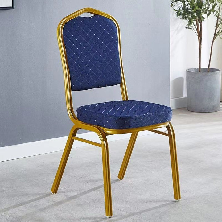 Elegant Upholstered Dining Chair with Gold Frame Bowlift