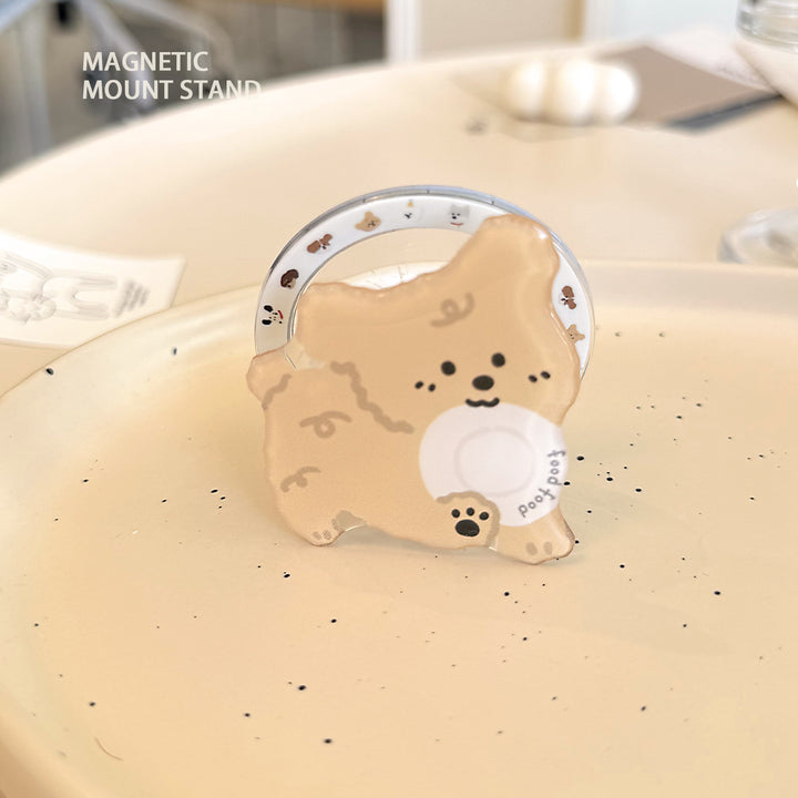 Magnetic smartphone holder in cute dog design Bowlift