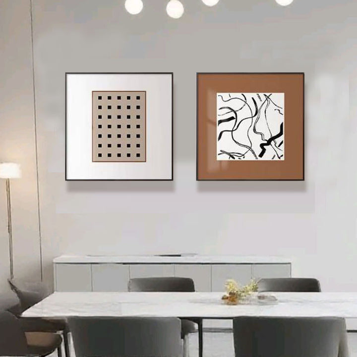 Abstract Line Art Frame Display