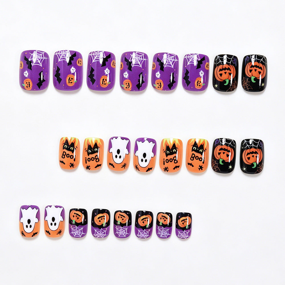 Halloween-Themed Decorative Press-On Nail Art Bowlift