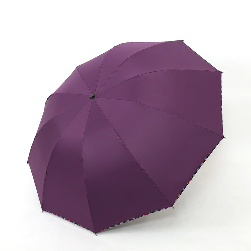Women Handy Folding Umbrella with Wind Protection System Bowlift