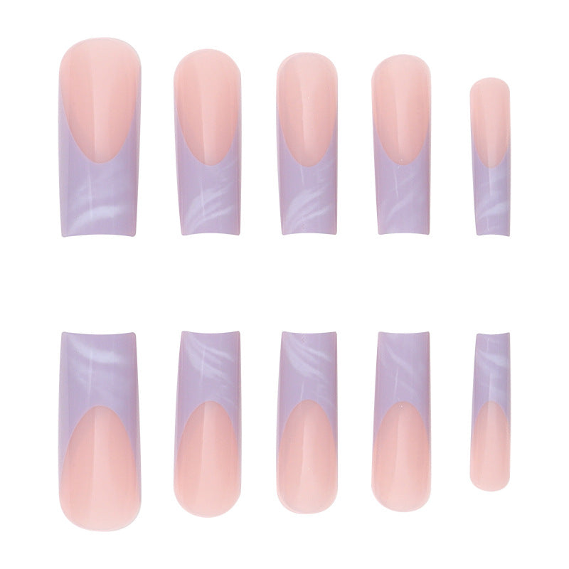 Long Acrylic Press-On Nail Set with Ombre Effect Bowlift