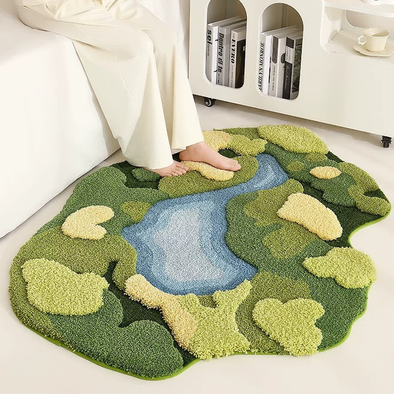 Botanical Leaf Bath Mat Bowlift