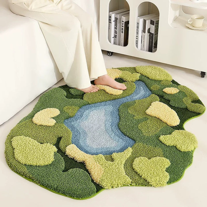 Botanical Leaf Bath Mat Bowlift