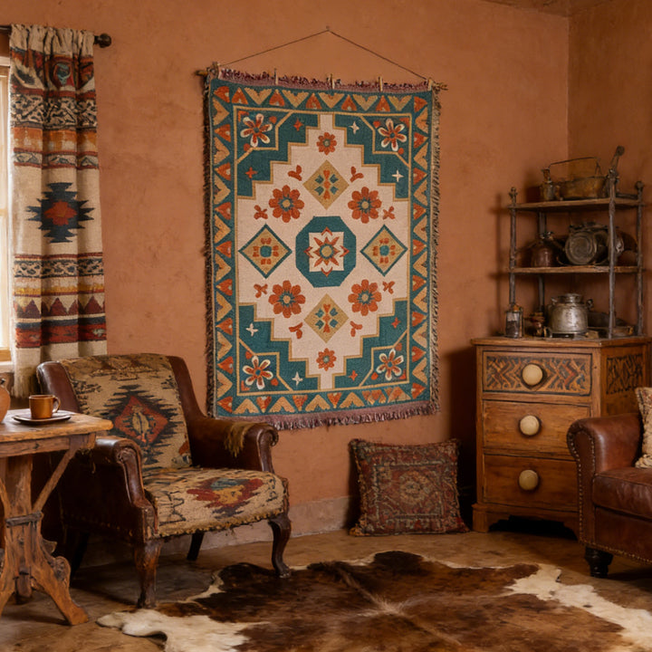 Artistic Woven Tapestry Throw