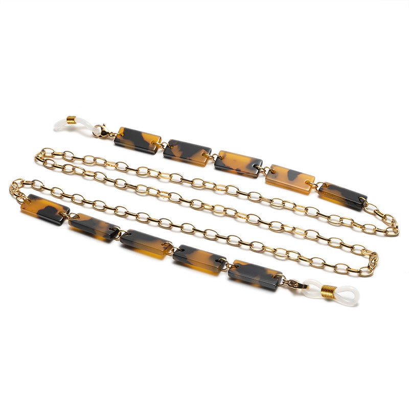 Chunky Abstract Pattern Eyewear Chain Bowlift