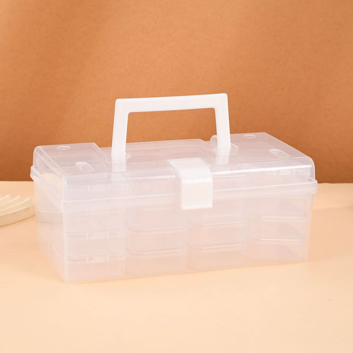 Multi-Sectional Craft Tool Storage Box Bowlift