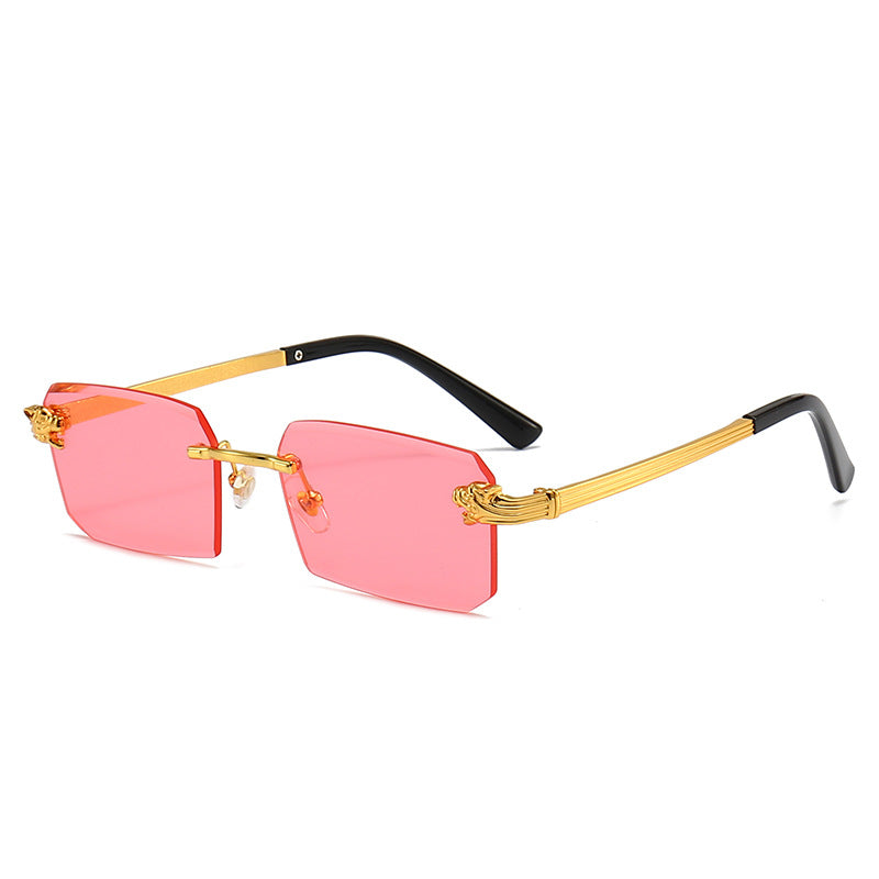 Ladies Fashion Sunglasses with Faceted Frame and Luxurious Accents Bowlift