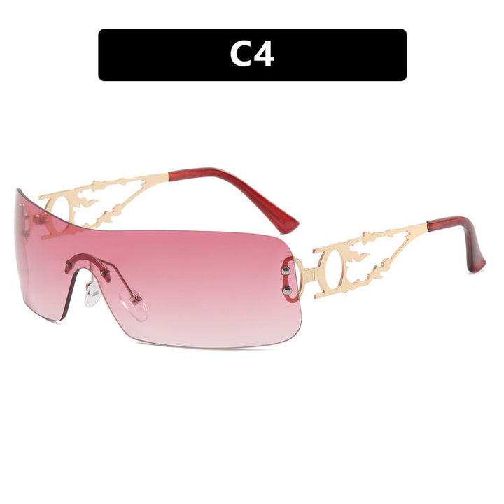 Women's futuristic Shield sunglasses with unique Bowlift frame