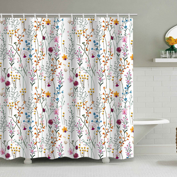 Floral Patterned Shower Curtain Bowlift 1784860161