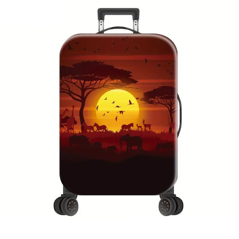 Unisex Hard Shell Suitcase with Creative Geometric Pattern Bowlift