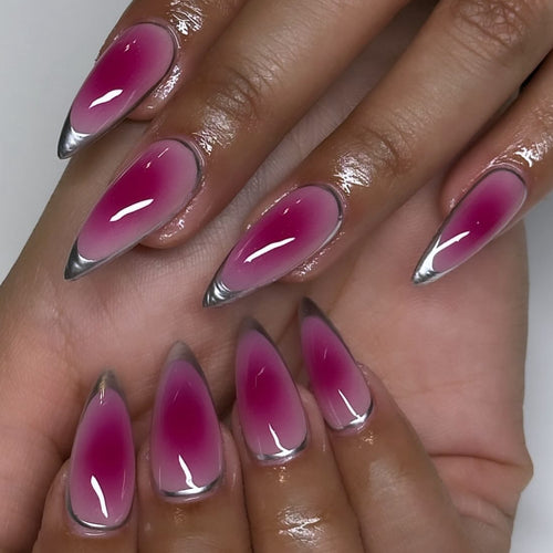 Artful stiletto nails with ombre effect and shine Bowlift