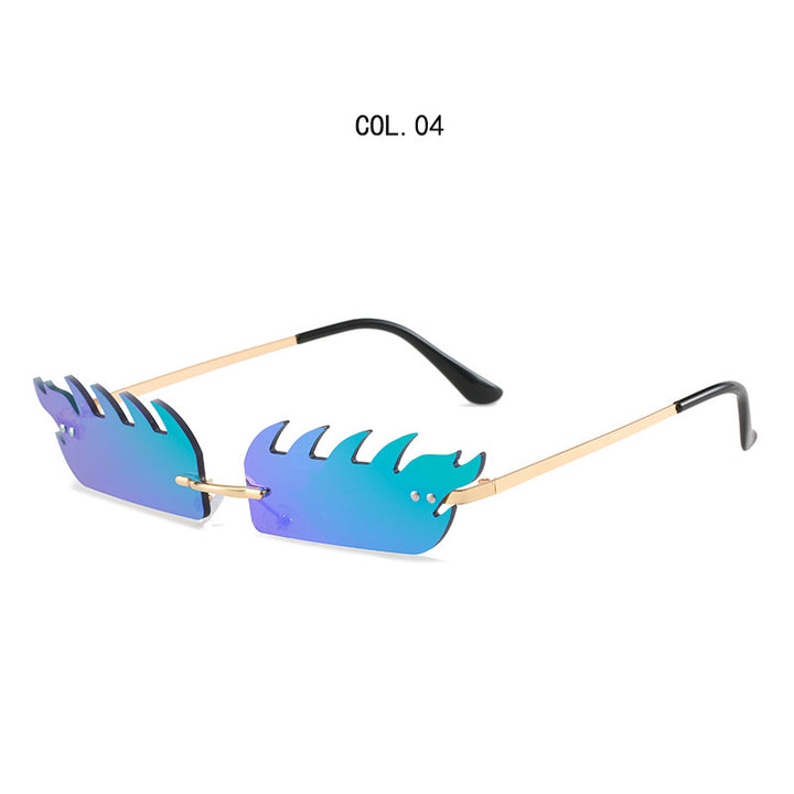 Edgy Artistic Shield Sunglasses