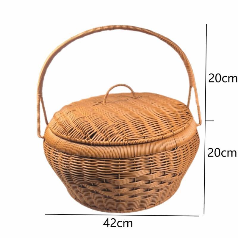 Woven Picnic Storage Basket Bowlift