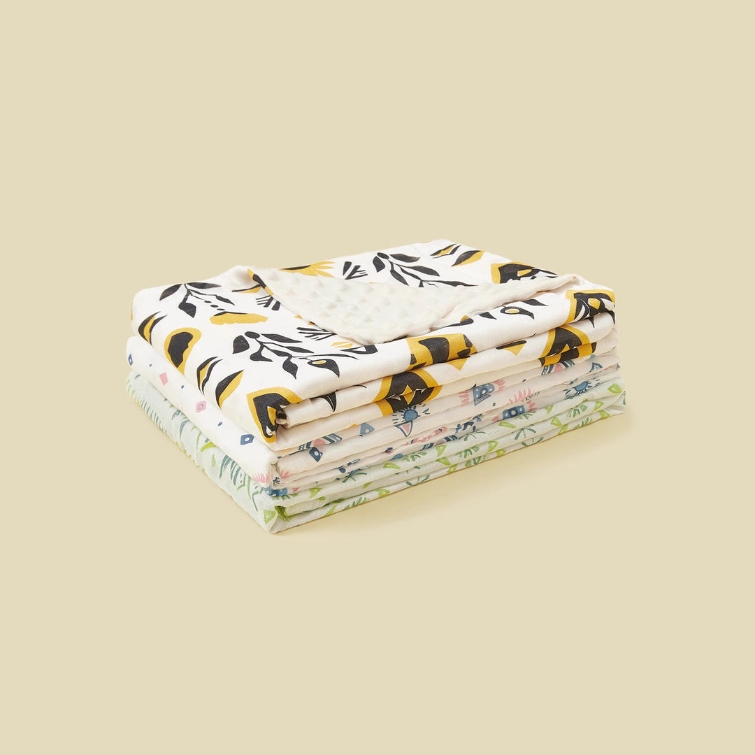 Soft Cotton Muslin Baby Blanket Bowlift