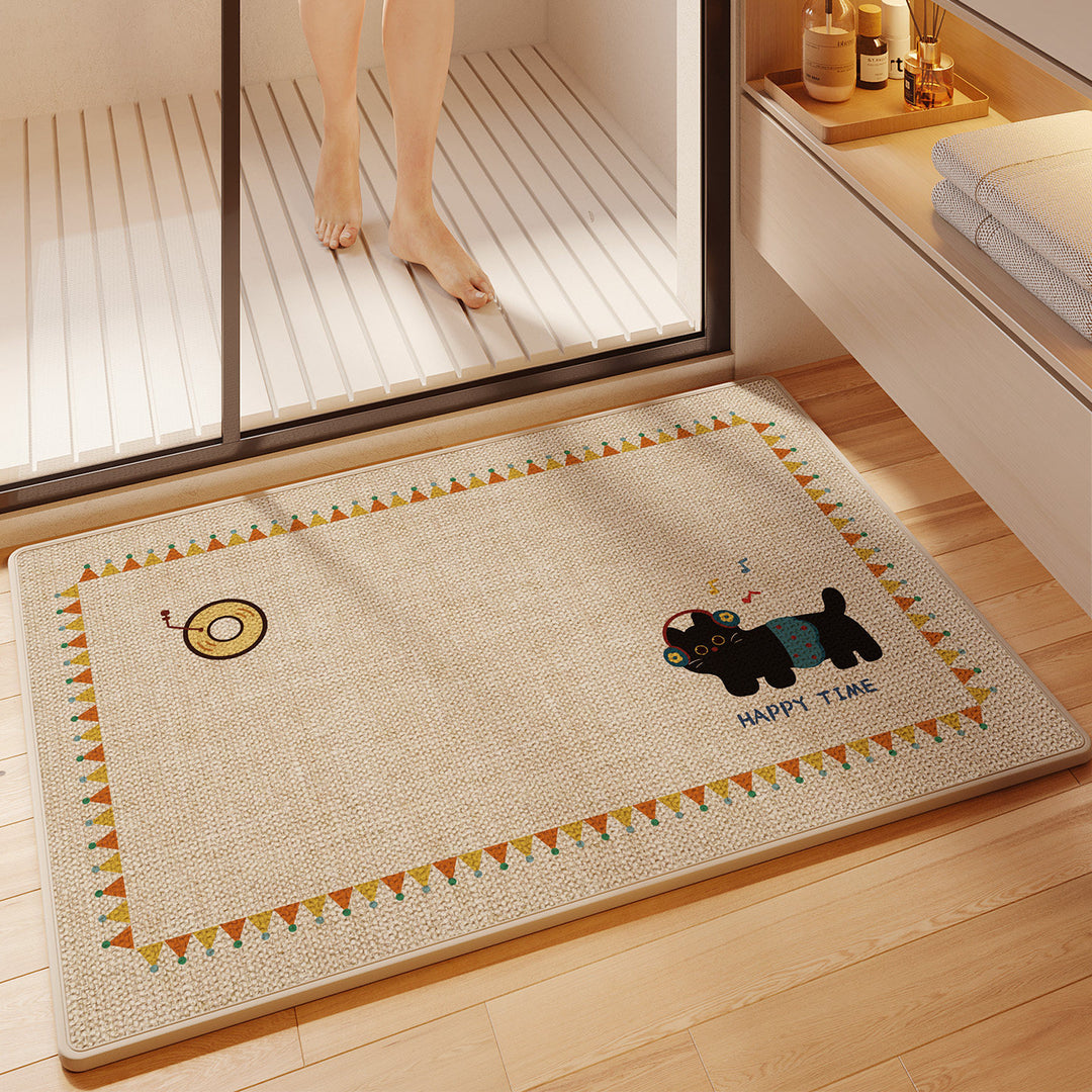 Fun Cartoon Themed Bath Mat Bowlift