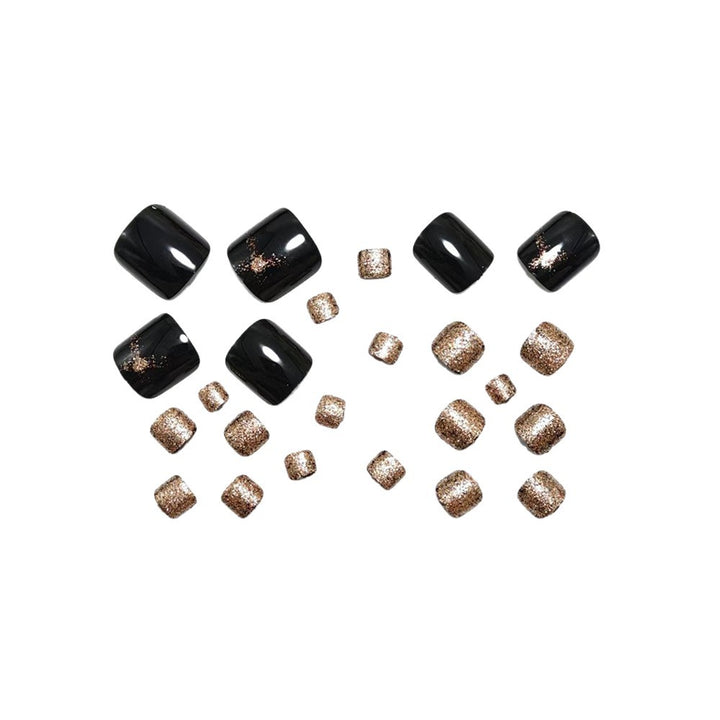 Artificial Nail Set with Glitter Accents Bowlift