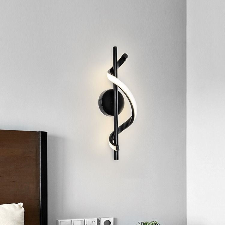 Contemporary Infinity LED Wall Sconce with Integrated Dimmable Acrylic Loop Bowlift