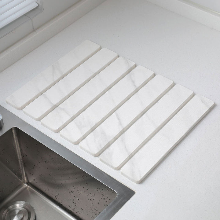 Marble Pattern Kitchen Draining Mat