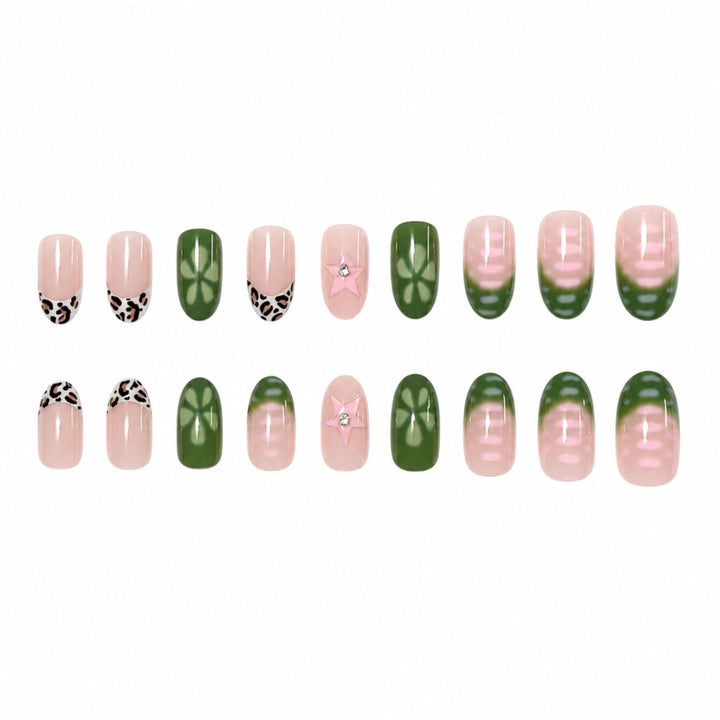 Artistic Almond-Shaped Press-On Nail Design Bowlift