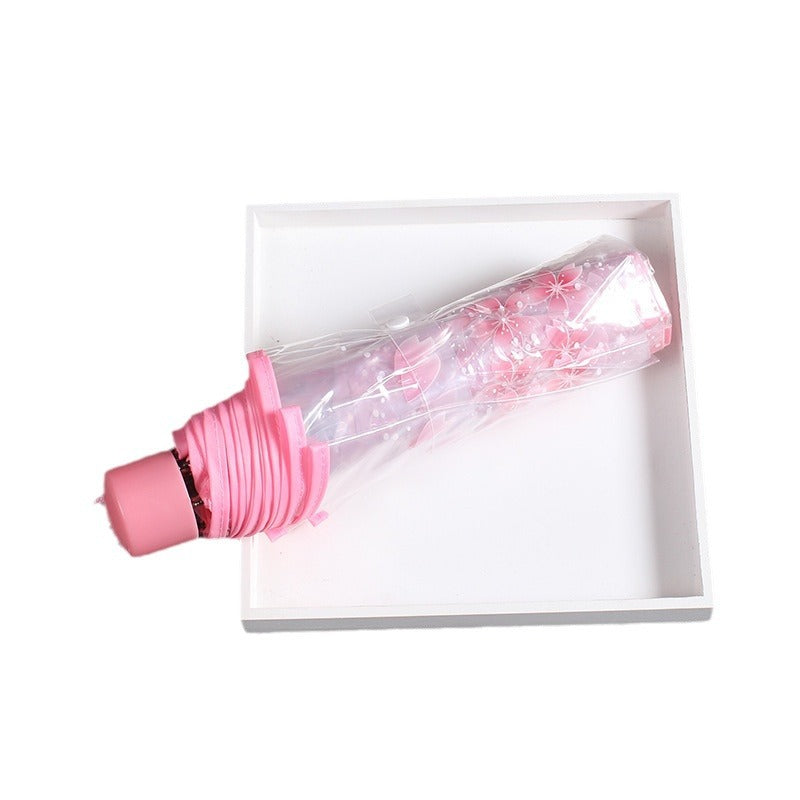Women's elegant and portable umbrella with floral design Bowlift
