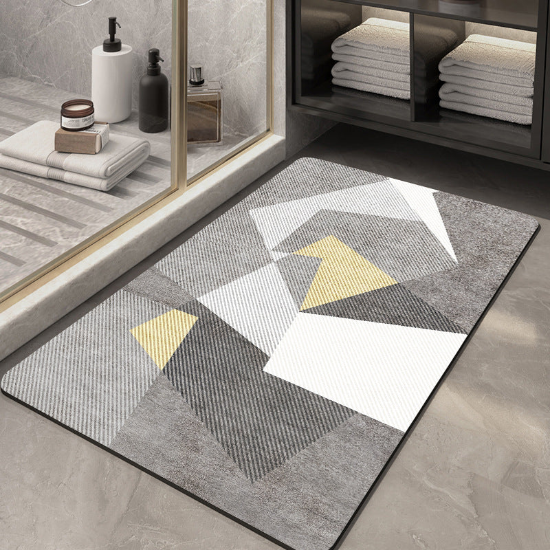 Abstract Pattern Non-Slip Bath Mat Bowlift