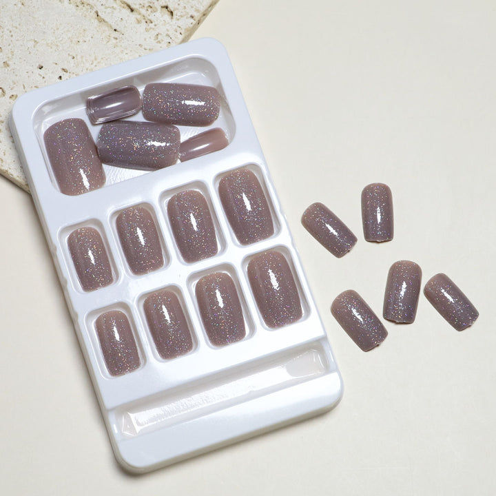 Glitter Infused Press-On Nail Set Bowlift