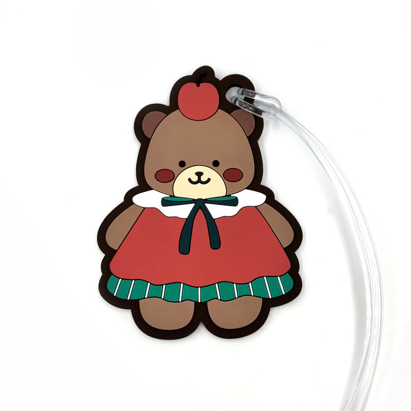 Unisex Cute Bear Luggage Tag Bowlift