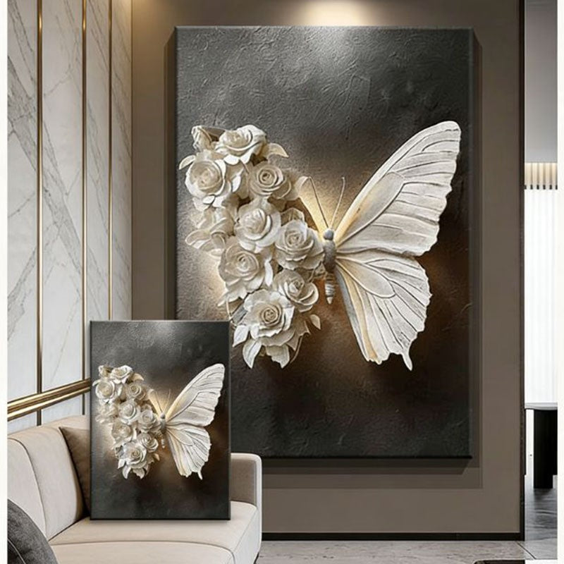 3D Flower Butterfly Wall Art Sculpture