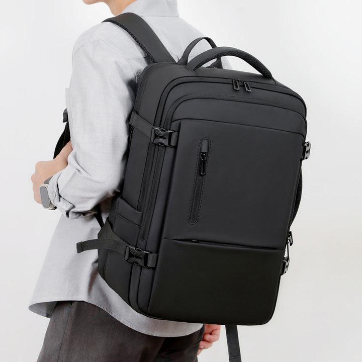 Functional backpack with special laptop compartment and optimal space utilization Bowlift
