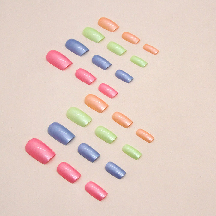 Iridescent Metallic Press-On Nail Set Bowlift