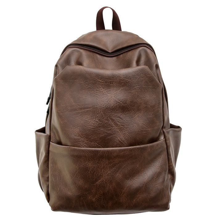 Sleek Textured Leather Backpack Bowlift