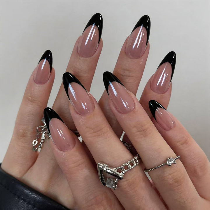 Elegant Artificial Nails with Modern Stiletto Tips Bowlift